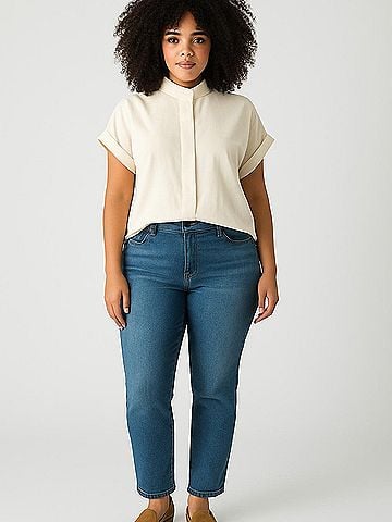Lafayette 148 New York Short Sleeve Silk Top (view 2)