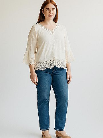 Democracy 3/4 Sleeve Blouse (view 2)