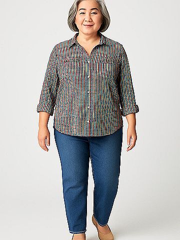 Anne Klein 3/4 Sleeve Button-Down Shirt (view 2)