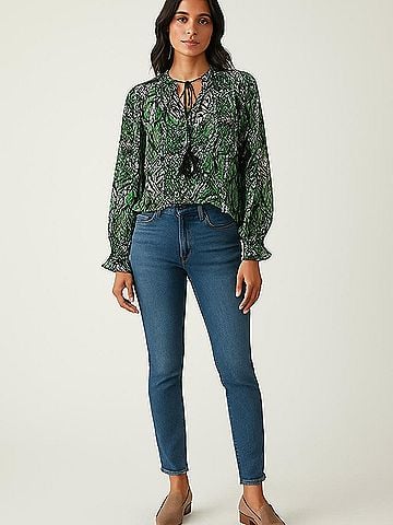 Pinch Long Sleeve Blouse (view 2)