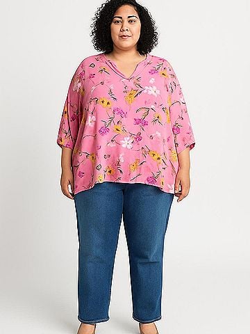 Woman Within 3/4 Sleeve Blouse (view 2)