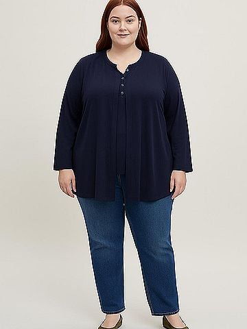 Woman Within 3/4 Sleeve Blouse (view 2)