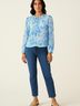 Cloth & Stone 100% Rayon Blue 3/4 Sleeve Blouse Size XS - photo 2