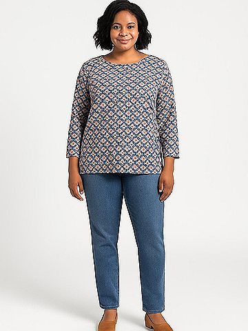 T by Talbots 3/4 Sleeve Blouse (view 2)