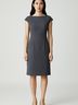 Ann Taylor Factory Houndstooth Gray Casual Dress Size 4 (petite) - photo 2
