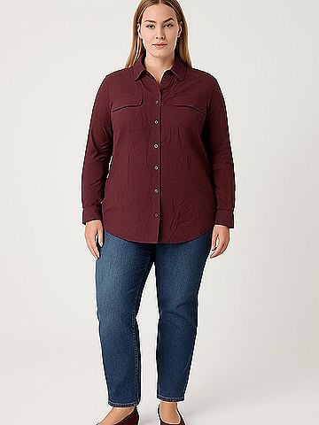 Equipment Long Sleeve Silk Top (view 2)