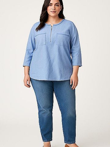 Anne Klein 3/4 Sleeve Blouse (view 2)