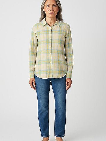 Equipment Long Sleeve Silk Top (view 2)
