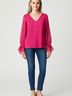 1.State 100% Polyester Pink Long Sleeve Blouse Size M - photo 2