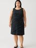 August Silk Stripes Black Casual Dress Size XL - photo 2