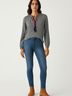Daniel Rainn Gray 3/4 Sleeve Blouse Size M - photo 2