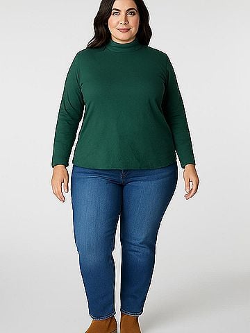 Woman Within Long Sleeve Turtleneck (view 2)