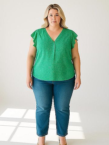Adrianna Papell Short Sleeve Blouse (view 2)