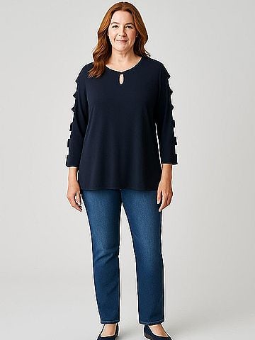 Anne Klein 3/4 Sleeve Top (view 2)