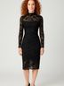 ML Monique Lhuillier 100% Polyester Black Cocktail Dress Size 2 - photo 2