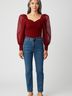 Unique Vintage Burgundy Bodysuit Size 6 - 8 - photo 2