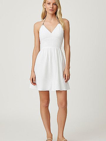 Assorted Brands 100% Cotton White Cocktail Dress Size M