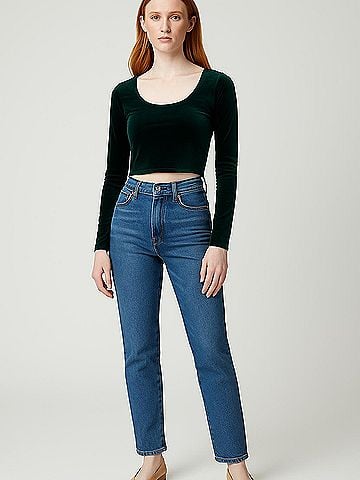 Allegra K 3/4 Sleeve Top (view 2)