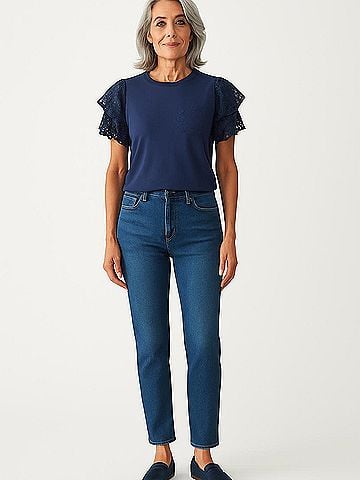 Forever That Girl for Anthropologie Short Sleeve Top (view 2)