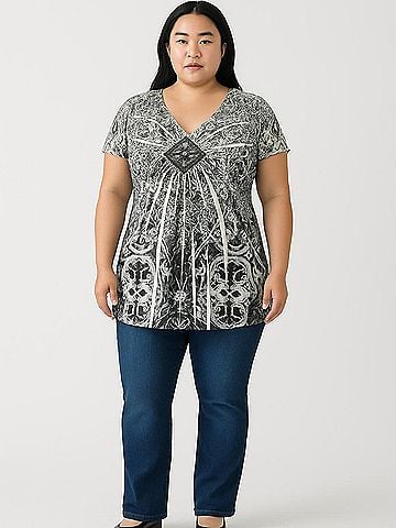 Apt. 9 Short Sleeve Blouse (view 2)