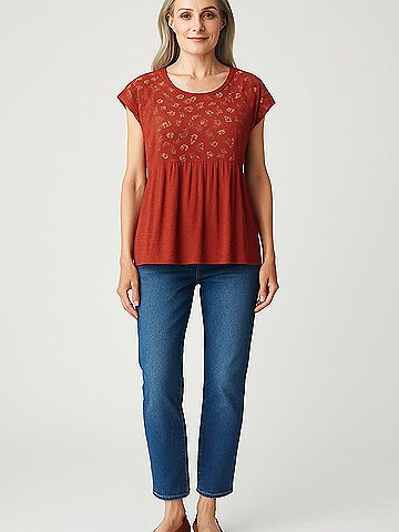 Akemi + Kin Short Sleeve Blouse (view 2)