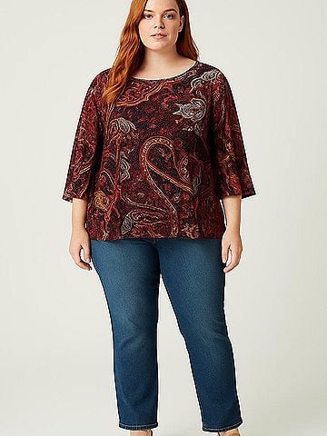 Jones Studio 3/4 Sleeve Blouse (view 2)