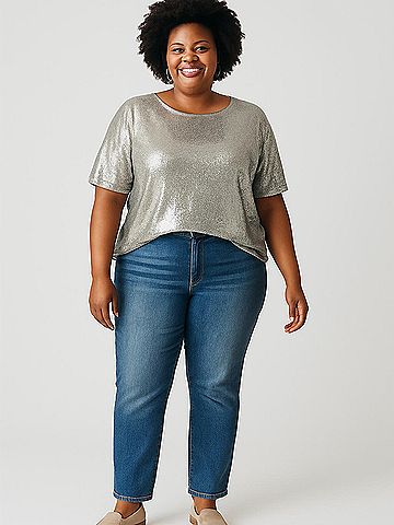 Anne Klein Short Sleeve Top (view 2)
