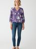 West Kei 100% Polyester Purple 3/4 Sleeve Blouse Size S - photo 2