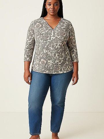 Talbots Outlet 3/4 Sleeve Top (view 2)