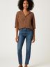 Porridge Animal Print Brown 3/4 Sleeve Button-Down Shirt Size S - photo 2