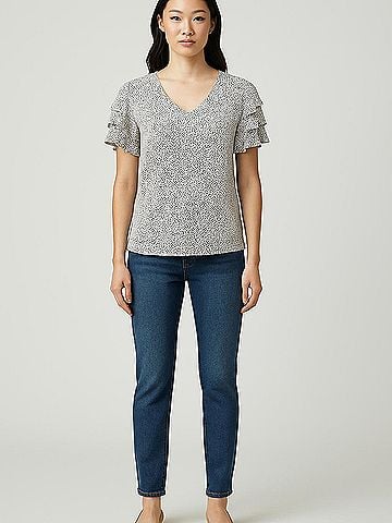 Adrianna Papell Short Sleeve Top (view 2)