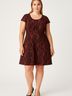 En Focus Studio 100% Polyester Paisley Burgundy Cocktail Dress Size 10 - photo 2