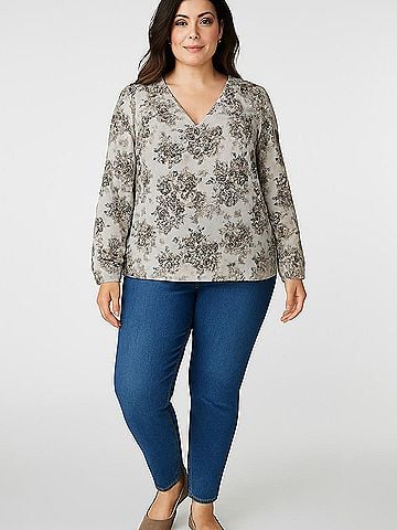 Counterparts 3/4 Sleeve Blouse (view 2)
