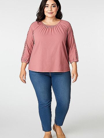Olivia & Martin 3/4 Sleeve Blouse (view 2)