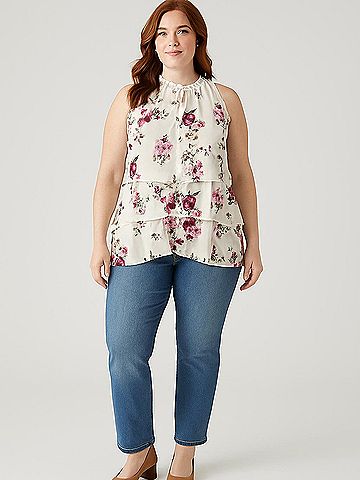 White House Black Market Sleeveless Blouse (view 2)