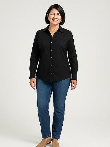 Express Design Studio Long Sleeve Blouse (view 2)
