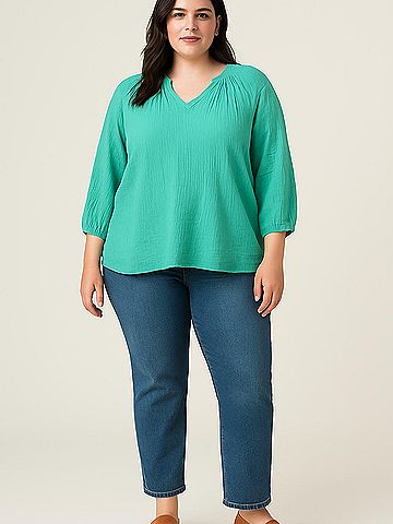 Soft Surroundings 3/4 Sleeve Blouse (view 2)