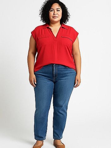 Roz & Ali Short Sleeve Blouse (view 2)