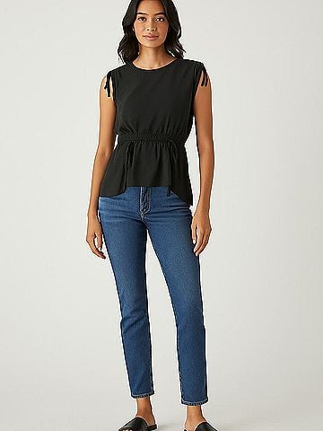 Scoop Sleeveless Blouse (view 2)