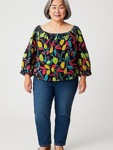 Tabitha Brown for Target 3/4 Sleeve Blouse (view 2)