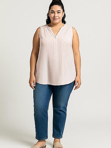 BeachLunchLounge Sleeveless Button-Down Shirt (view 2)