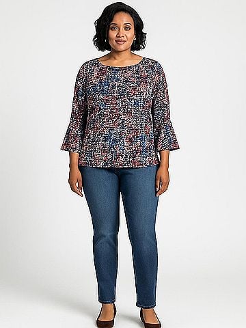 PREMISE 3/4 Sleeve Blouse (view 2)