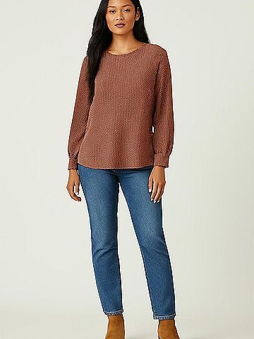 Adrianna Papell Long Sleeve Blouse (view 2)