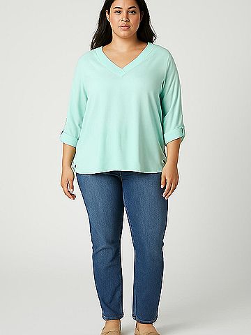 Soft Surroundings 3/4 Sleeve Blouse (view 2)