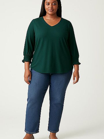 Adrianna Papell 3/4 Sleeve Blouse (view 2)