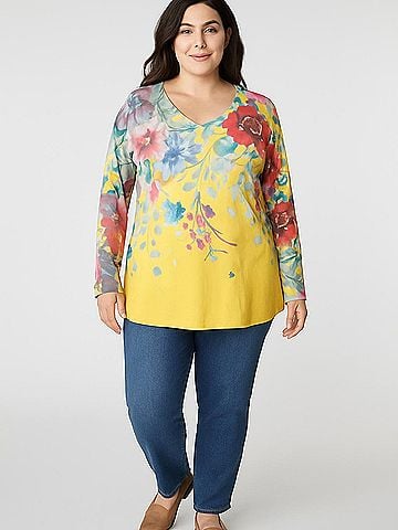Soft Surroundings 3/4 Sleeve Top (view 2)