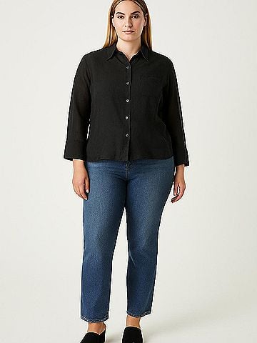 Coldwater Creek 3/4 Sleeve Button-Down Shirt (view 2)
