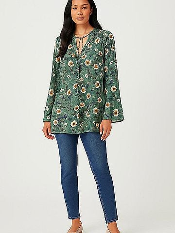 Free People 3/4 Sleeve Blouse (view 2)
