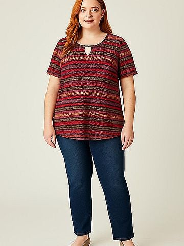 Roz & Ali Short Sleeve Top (view 2)
