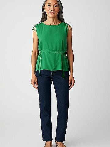 Scoop Sleeveless Blouse (view 2)